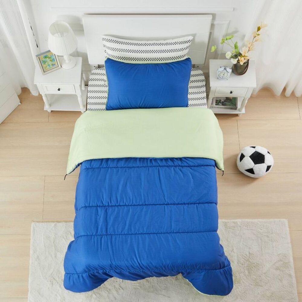 Mingled Threads - Sportopia Twin Ruched Paracord Comforter Blue